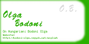 olga bodoni business card